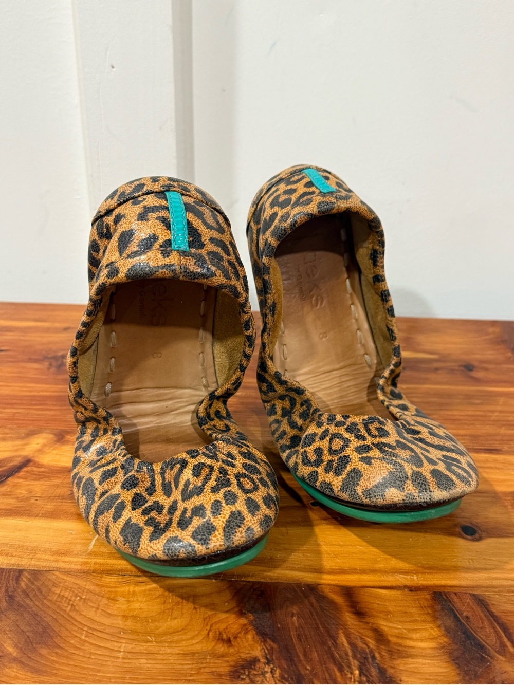 Tieks Leopard Leather Ballet Flats